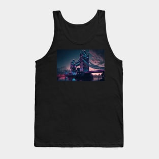 Tower Bridge Cyberpunk style Tank Top